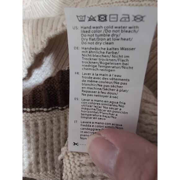 V FOR CITY Cardigan Women Knit Tweed Winter Chunky Size Small (487) - Picture 9 of 9